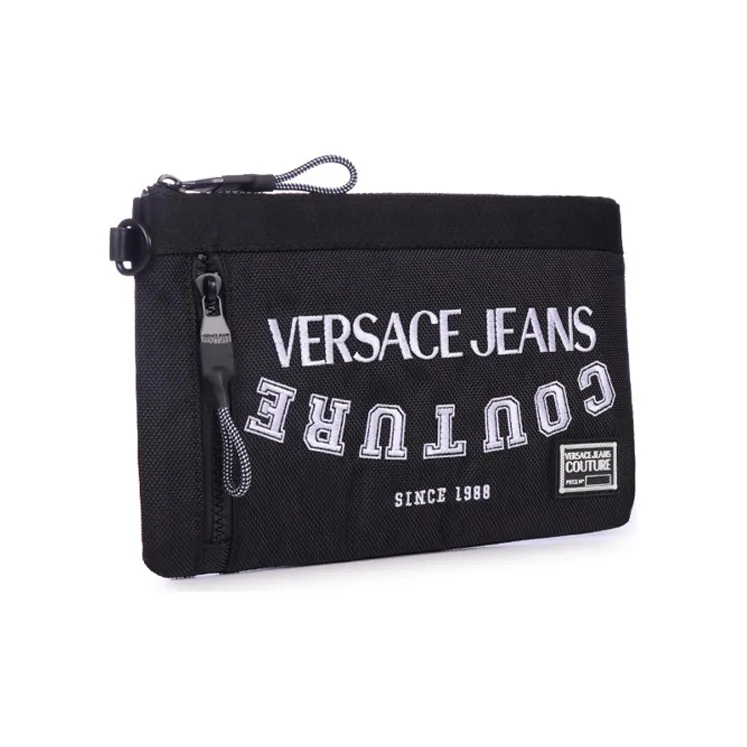 VERSACE JEANS COUTURE Polyester Clutch Medium Size Men's Black-1