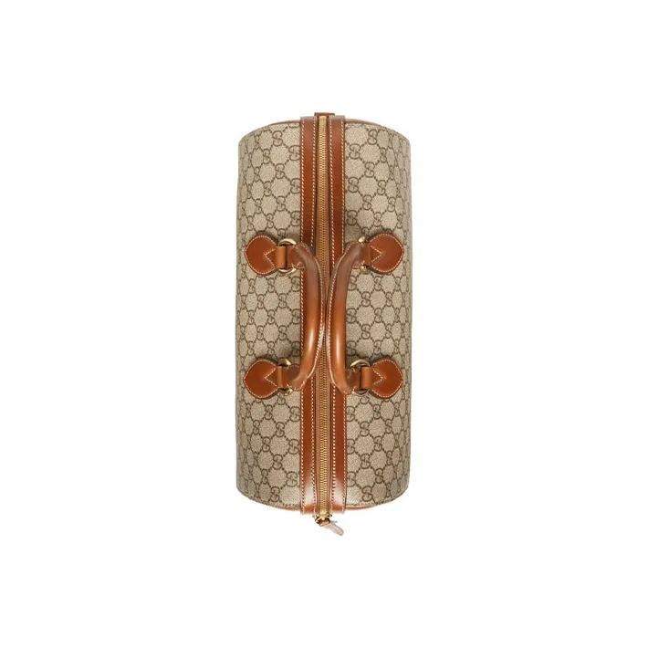 GUCCI Canvas With Leather Boston Bag Shoulder Bag Crossbody Bag Handbag Regular Unisex Ebony/Brown-4