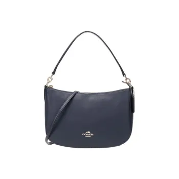 COACH Chelsea Leather Portable Crossbody Bag, Shoulder Bag Medium Size Women's Dark Blue