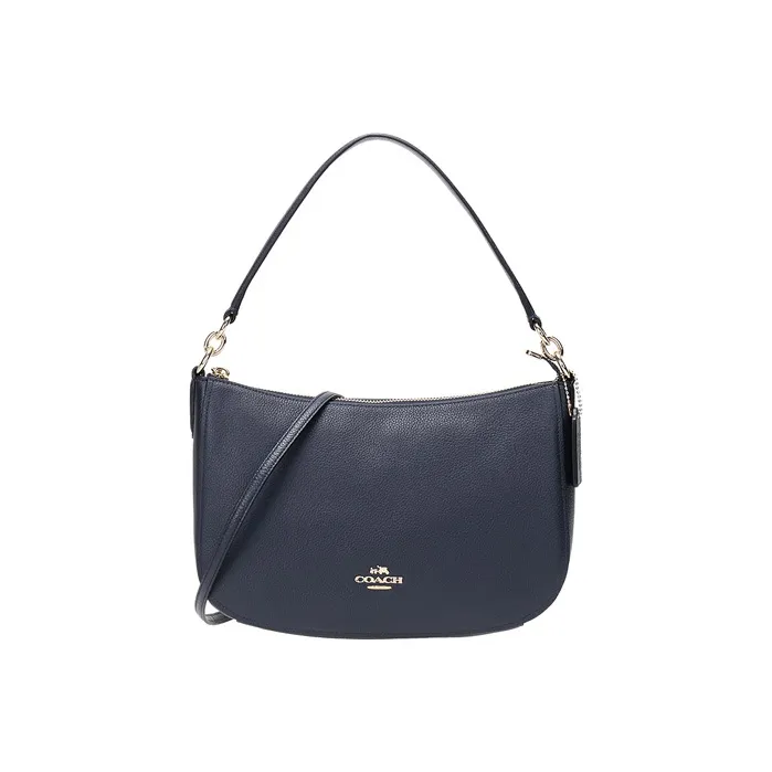 COACH Chelsea Leather Portable Crossbody Bag, Shoulder Bag Medium Size Women's Dark Blue-0