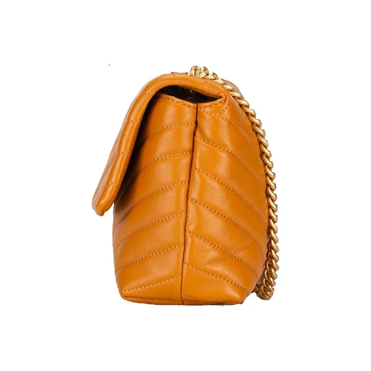 TORY BURCH Kira Sheepskin Crossbody Bag Shoulder Bag Women's Orange-1