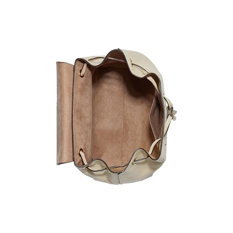 COACH Basquiat Collaboration Kleo Leather Backpack Large Size Women's Khaki-3