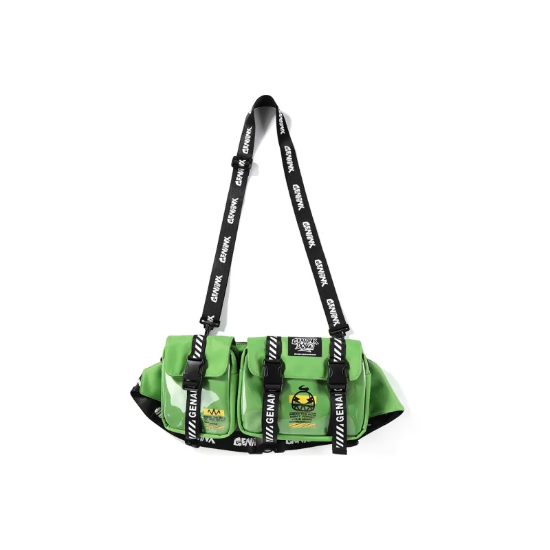 GENANX Polyester Combination Bag, Fanny Pack, Crossbody Bag Regular Unisex Black-12