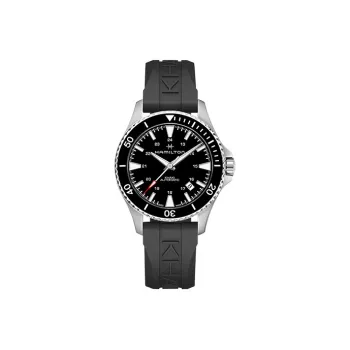 HAMILTON Automatic Mechanical Movement Men's Watches Watch 40mm Black Dial Stainless Steel Watch Case Rubber Strap