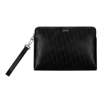 DIOR Leather Clutch Regular Men's Black