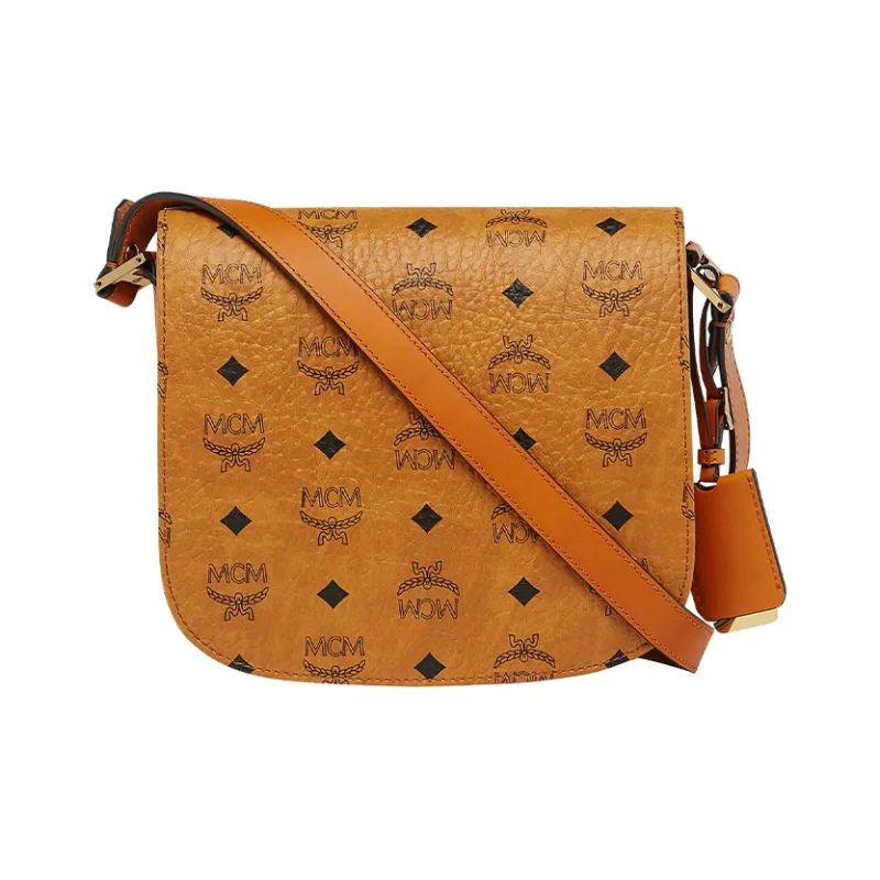 MCM Patricia Visetos Cow Leather Messenger Bag, Crossbody Bag, Shoulder Bag Regular Women's-3