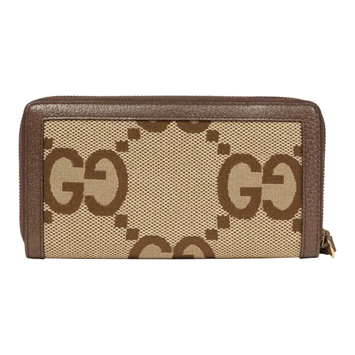 GUCCI Diana Canvas With Leather Canvas Bag Wallet Women's Ebony & Camel & Brown-3