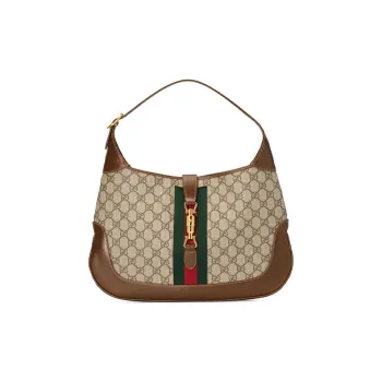 GUCCI Jackie 1961 Leather Crescent Shoulder Bag Shoulder Bag Women's Ebony Brown Multicolor