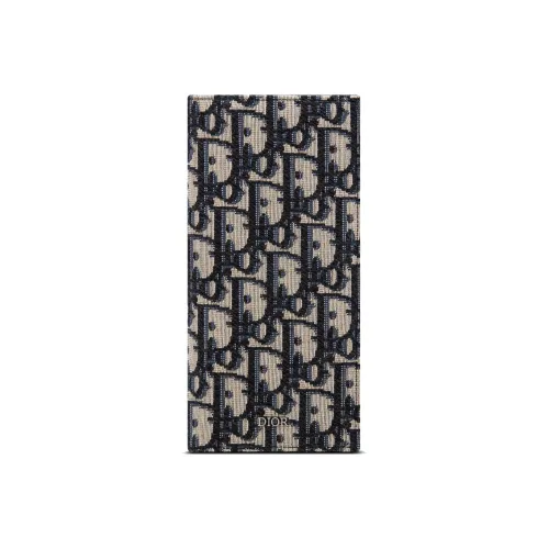 DIOR Fabric Wallet Women's Denim Blue