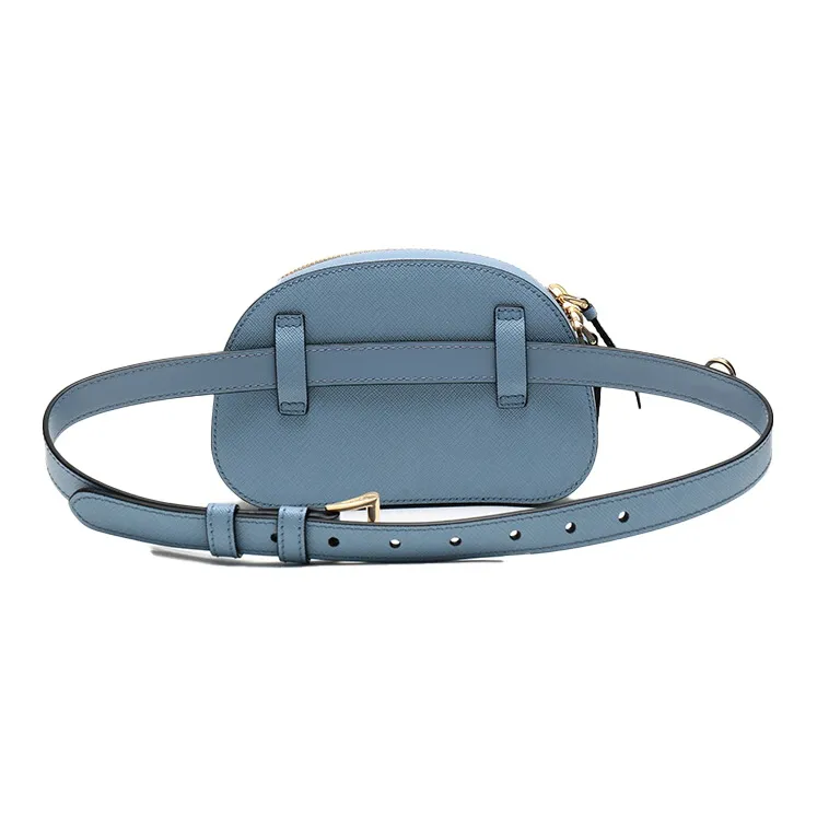 PRADA Cow Leather Shoulder Bag Crossbody Bag Fanny Pack Sling Bags Women's Xingji Blue-3