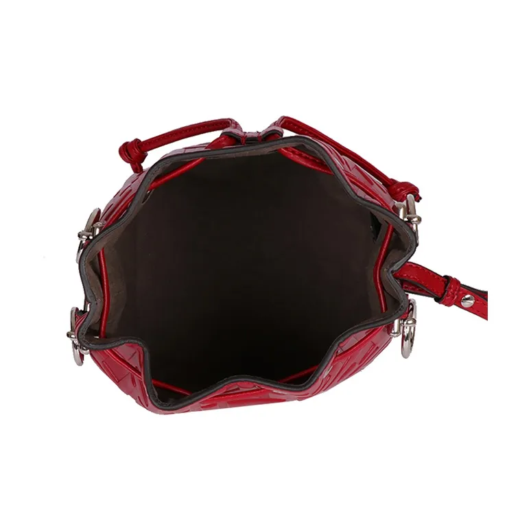 FENDI Mon Tresor Calfskin Bucket Bag, Handbag, Shoulder Bag, Crossbody Bag Mini Women's Red-2
