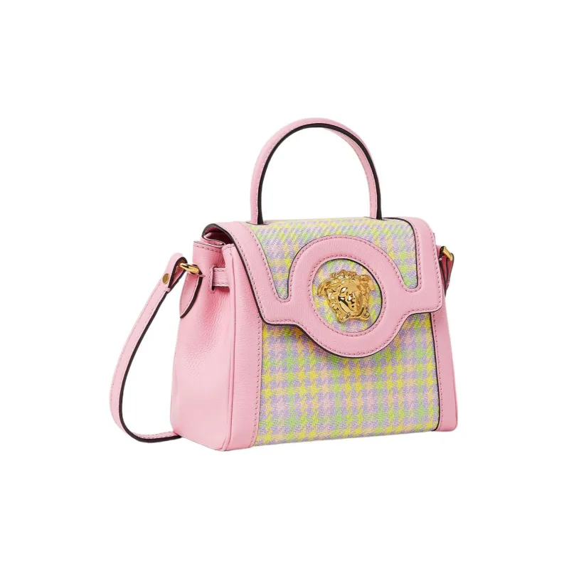 VERSACE Medusa Fabric Handbag Bag Handbag Small Size Women's Pink-2