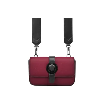 MONTBLANC Meisterstuck Grain Leather Handheld Crossbody Bag Men's Burgundy Red