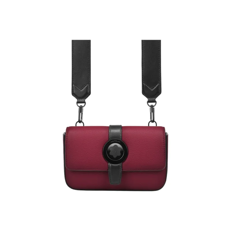 MONTBLANC Meisterstuck Grain Leather Handheld Crossbody Bag Men's Burgundy Red-0