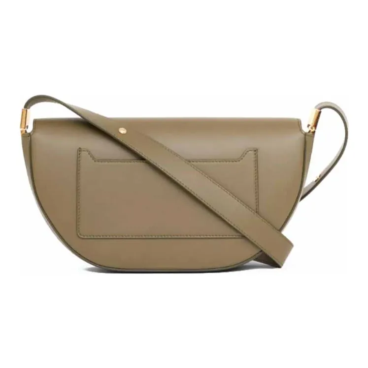 Burberry Smooth Leather Shoulder Bag Crescent Bag Handbag Shoulder Bag Small Size Women's Dark Fern Green-2