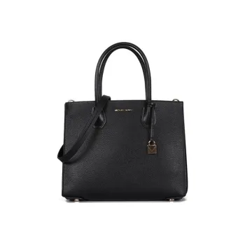 MICHAEL KORS Mercer Leather Trunk Bag Handbag Shoulder Bag Crossbody Bag Large Size Women's Black