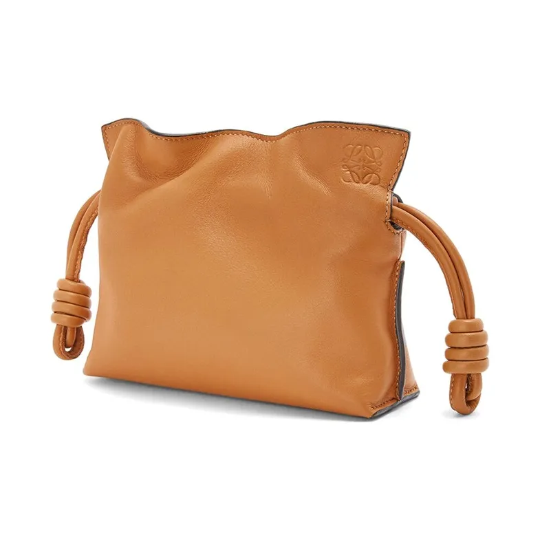 LOEWE Nappa Cowhide Leather Clutch, Shoulder Bag, Crossbody Bag Extra Mini Women's Brown-3