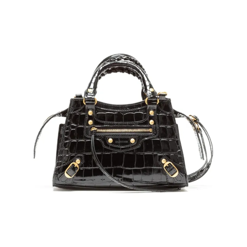 Balenciaga Leather Biker Bag, Handbag, Shoulder Bag, Crossbody Bag Mini Women's Black-0