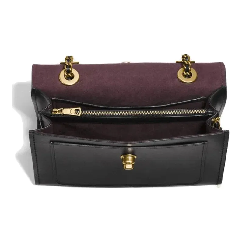 COACH Parker Refined Calfskin Crossbody Bag, Shoulder Bag Women's Black-2