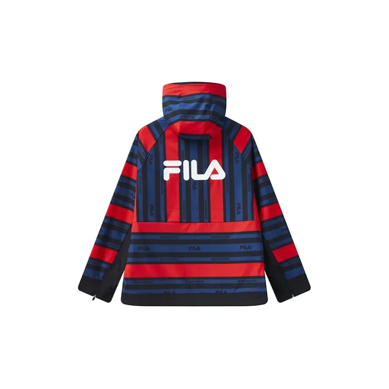 Mihara Yasuhiro X FILA MIHARA YASUHIRO Collaboration Collection Jackets Men Red & Navy Blue Stripes-1
