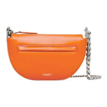 Burberry Olympia Calfskin Shoulder Bag Crescent Bag Handbag Shoulder Bag Women's Orange