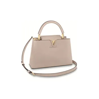 LOUIS VUITTON Capucines Cow Leather Capson Handbag, Shoulder Bag, Crossbody Bag Medium Size Women's Light Coffee