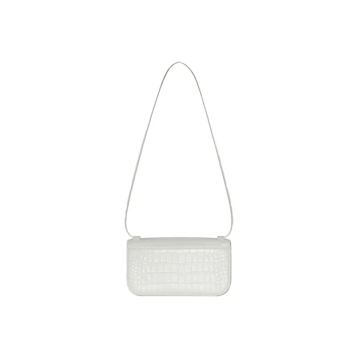 Balenciaga Gossip Cow Leather Crossbody Bag Shoulder Bag Women's White-4