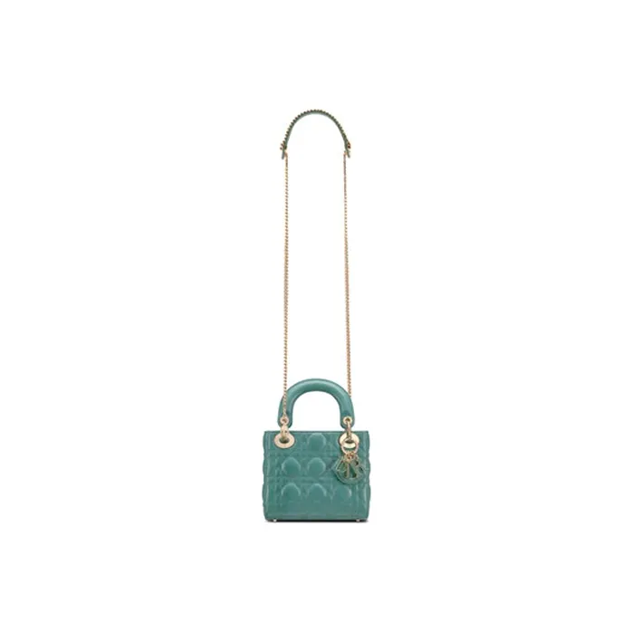 DIOR Lady Dior Sheepskin Dior Bag Shoulder Bag Crossbody Bag Handbag Mini Women's Moss Green-1
