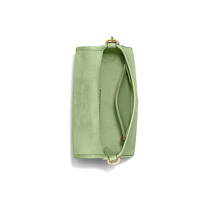 COACH Tabby Leather Shoulder Bag Portable Crossbody Bag Shoulder Bag Medium Size Women's Sage Green-2
