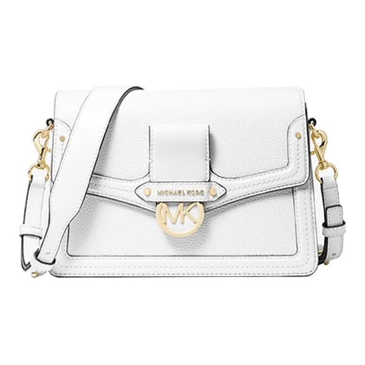 MICHAEL KORS Jessie Leather Crossbody Bag, Shoulder Bag Women's White-0