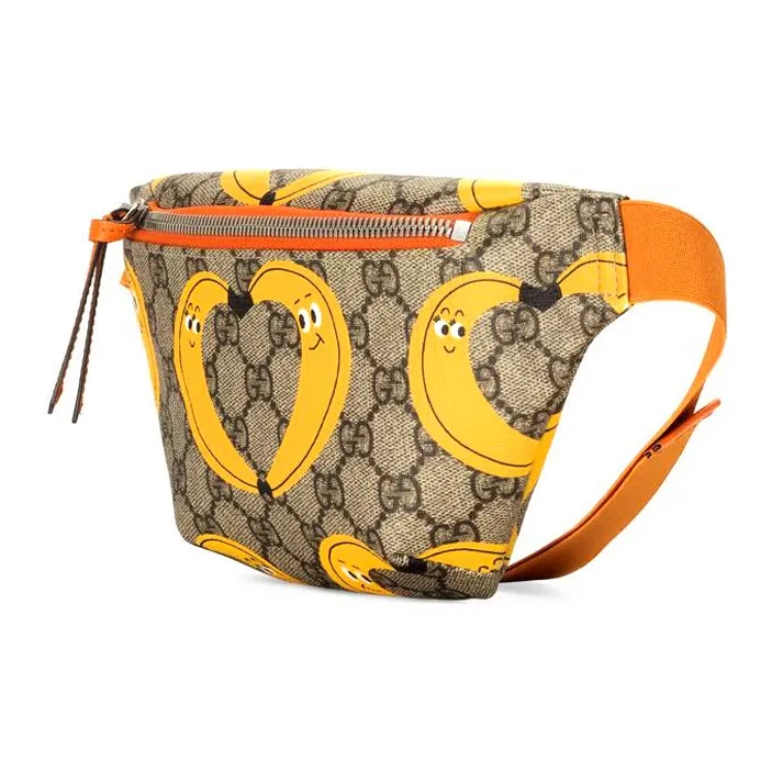 GUCCI Canvas With Leather Fanny Pack Sling Bags Kids' Bags Kids' Candy Color/Ebony/Orange Yellow-1