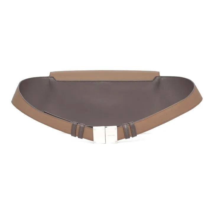 Burberry Olympia Cow Leather Crescent Bag Sling Bag Crossbody Bag Fanny Pack Men's Umber-2