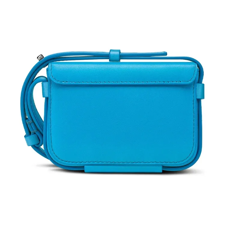 DIOR Lock Smooth Cow Leather Clutches Shoulder Bag Crossbody Bag Extra Small Men's Blue-2