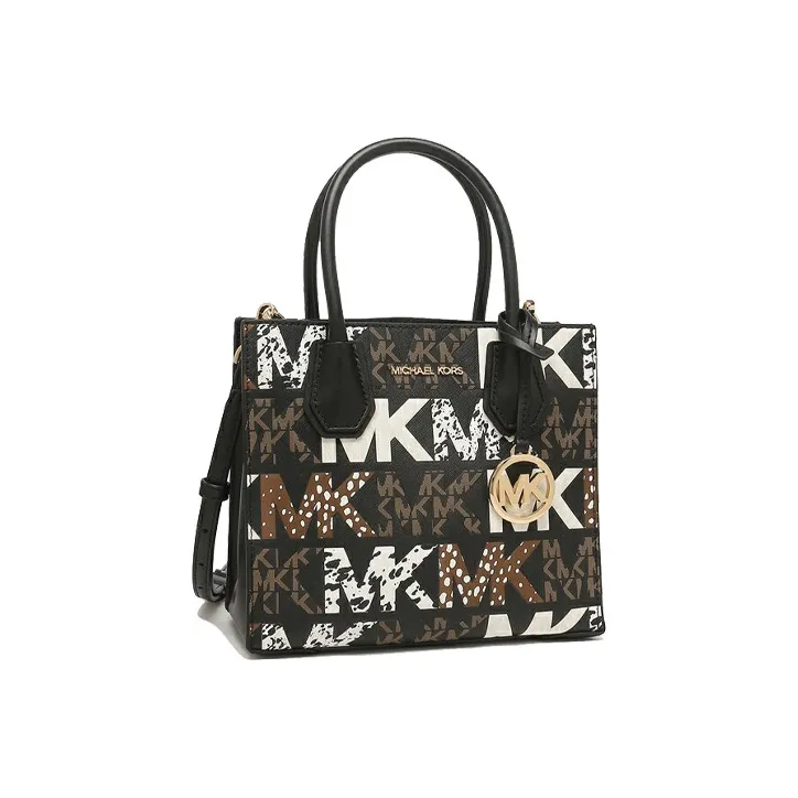 MICHAEL KORS Mercer PVC Trunk Bag Shoulder Bag Handbag Medium Size Women's Black-1