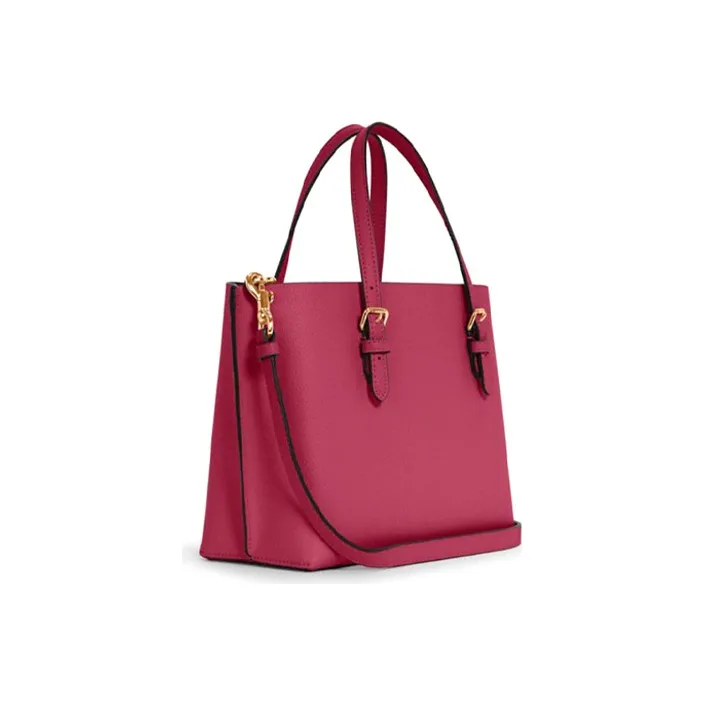 COACH Mollie Cow Leather Tote Bag Shopping Bag Portable Crossbody Bag Shoulder Bag Large Size Women's Cherry Red-1