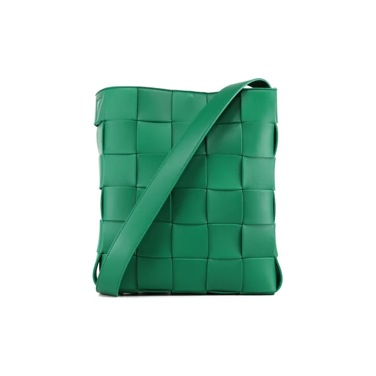 Bottega Veneta Lambskin Shoulder Bag, Crossbody Bag Women's Racing Green-1