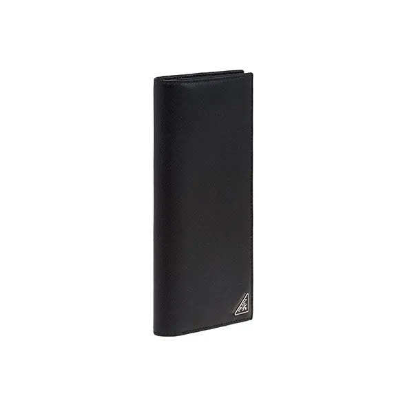 PRADA Cow Leather Wallet Men's Black-1