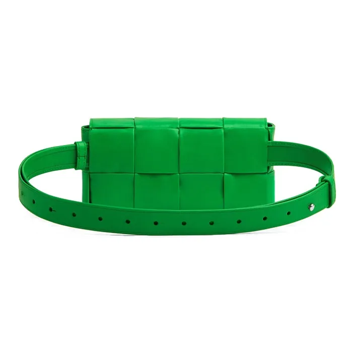 Bottega Veneta Cassette Belt Cow Leather Box Bag Camera Bag Fanny Pack Crossbody Bags Mini Men's Parrot Green-3