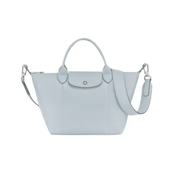 LONGCHAMP Le Pliage Cuir Sheepskin Dumpling Bag Shoulder Bag Crossbody Bag Handbag Small Size Women's Blue
