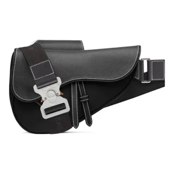 DIOR Saddle Leather Saddle Bag, Sling Bag, Shoulder Bag, Crossbody Bag Regular Men's Black
