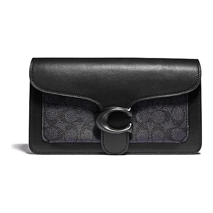 COACH Canvas With Leather Sling Bags One Shoulder Crossbody Fanny Pack Regular Men's Charcoal Black-0