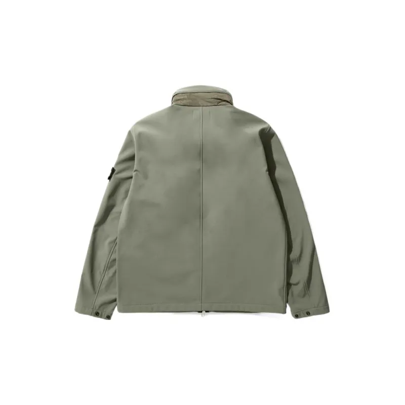 STONE ISLAND LIGHT SOFT SHELL R SERIES SOFT SHELL Jackets Men Sage Green-3