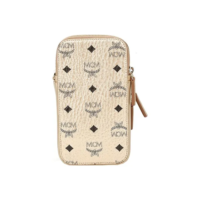 MCM Visetos Crossbody Camera Bag Berlin Gold-2