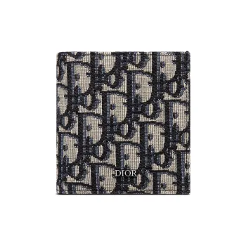 DIOR Fabric Wallet Men's Beige And Black