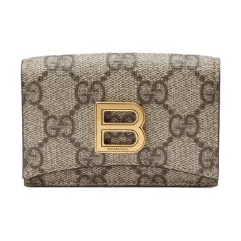 GUCCI Canvas Card Holder Unisex Ebony