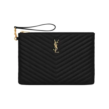 SAINT LAURENT Cassandre Matelassé Quilted Tablet Pouch