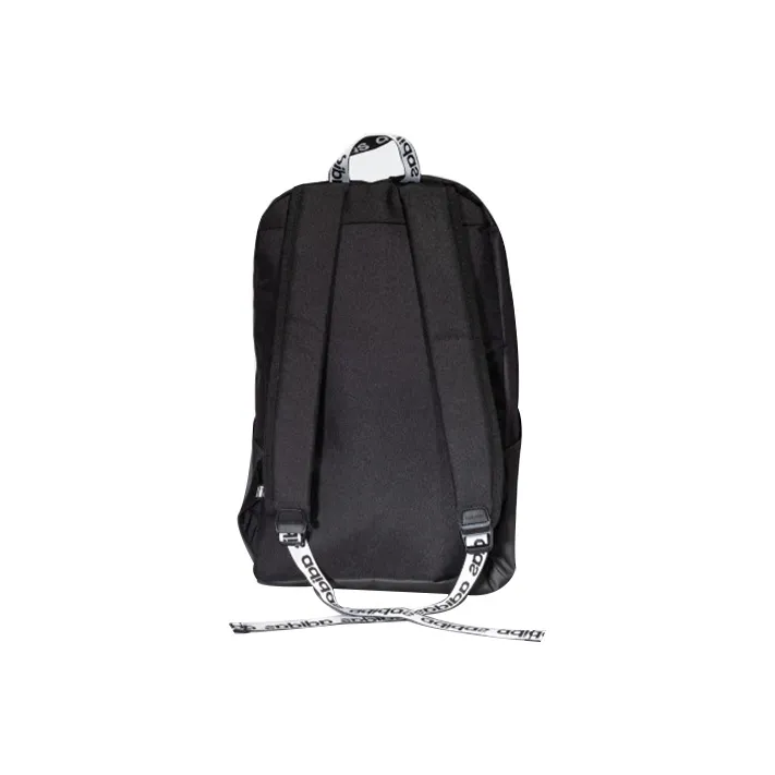 Adidas Polyester Laptop Bag Backpack Backpack Double-Shoulder Backpack Regular Unisex Pure Black-2
