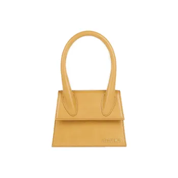 Jacquemus Leather Small Square Bag Handbags Small Size Women's Yellow