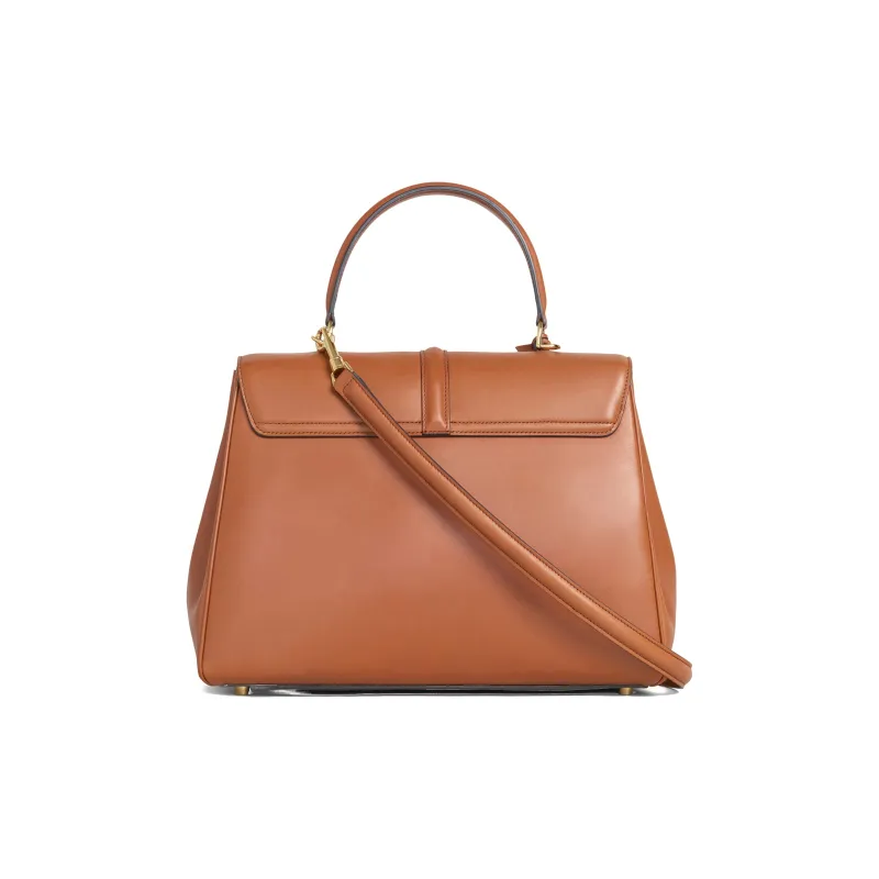 CELINE 16 Cow Leather Handbag, Crossbody Bag, Shoulder Bag Medium Size Women's Tawny-2