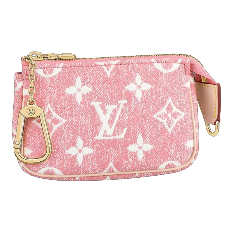 LOUIS VUITTON Micro Pochette Accessoires Denim Jacquard Pink-4